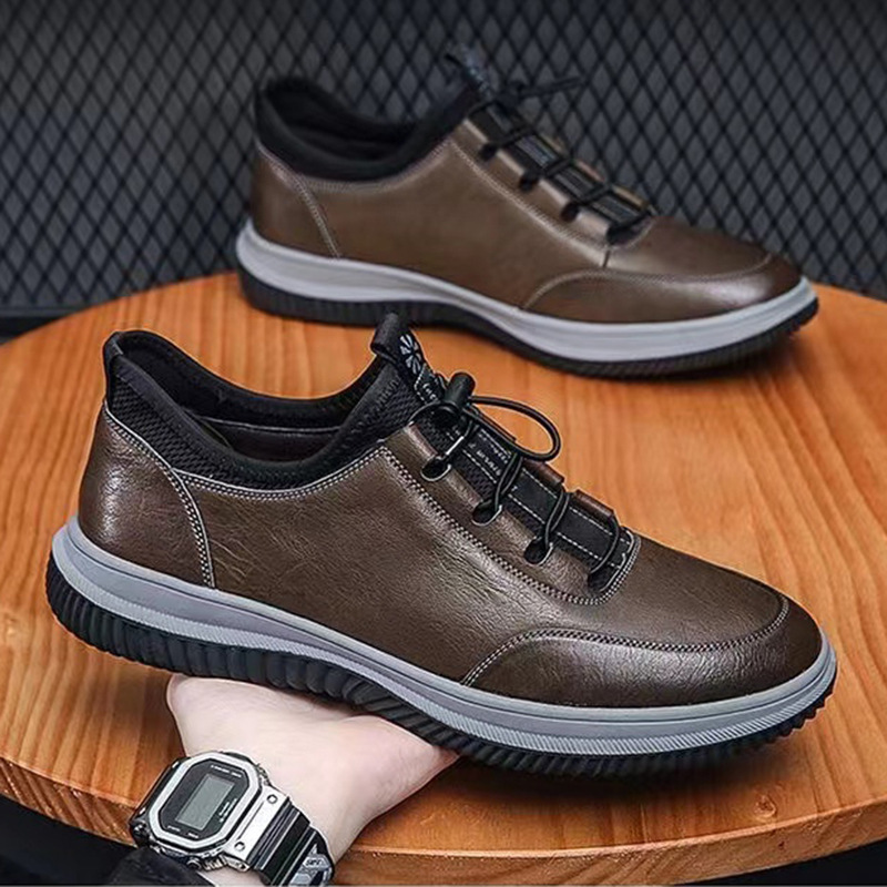 [One Piece Dropshipping] New Men's Leather Shoes Casual Fashion Trends Driving Shoes Handsome Men's Shoes Men's Soft Bottom Fashion