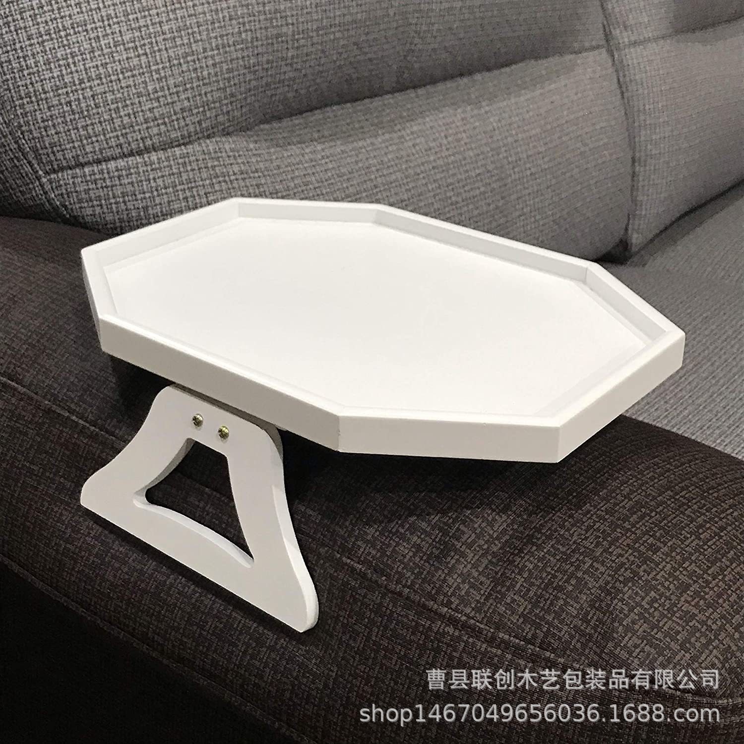 Solid Wood Sofa Handrail Tray Wooden Lazy Sofa Folding Dish Portable Small Table Sofa Wall Snack Storage