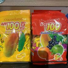 马来西亚 LOT100百分百果汁软糖什锦味芒果味1kg袋装年货批发送礼