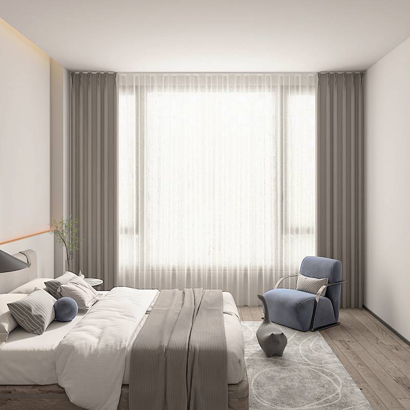 免打孔窗帘轨道超薄免打孔静音滑轮隐形滑轨粘贴轨道顶装单轨