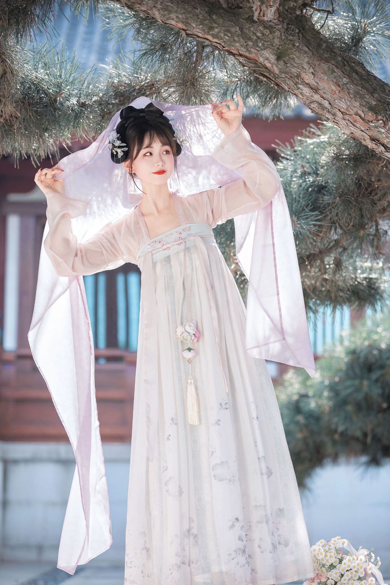 相似2022新款夏季高腰收腰显瘦气质中长款圆领大码女装连衣裙女06