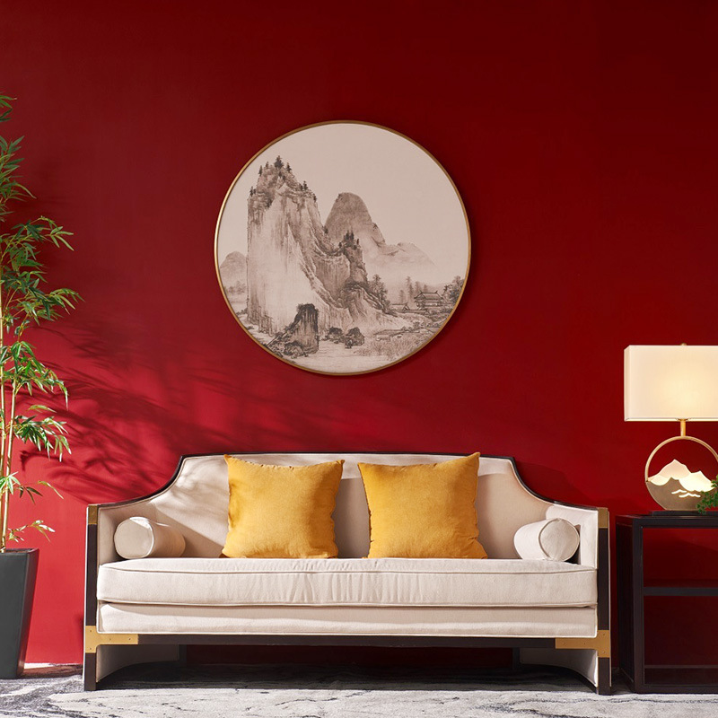 【无缝墙布】红色壁布卧室中国红大红色背景墙酒红色婚房家用复古