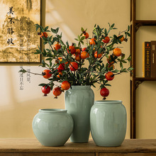陶瓷花瓶高级感中式客厅餐桌插花摆件水培荷花瓶家居装饰陶罐花盆
