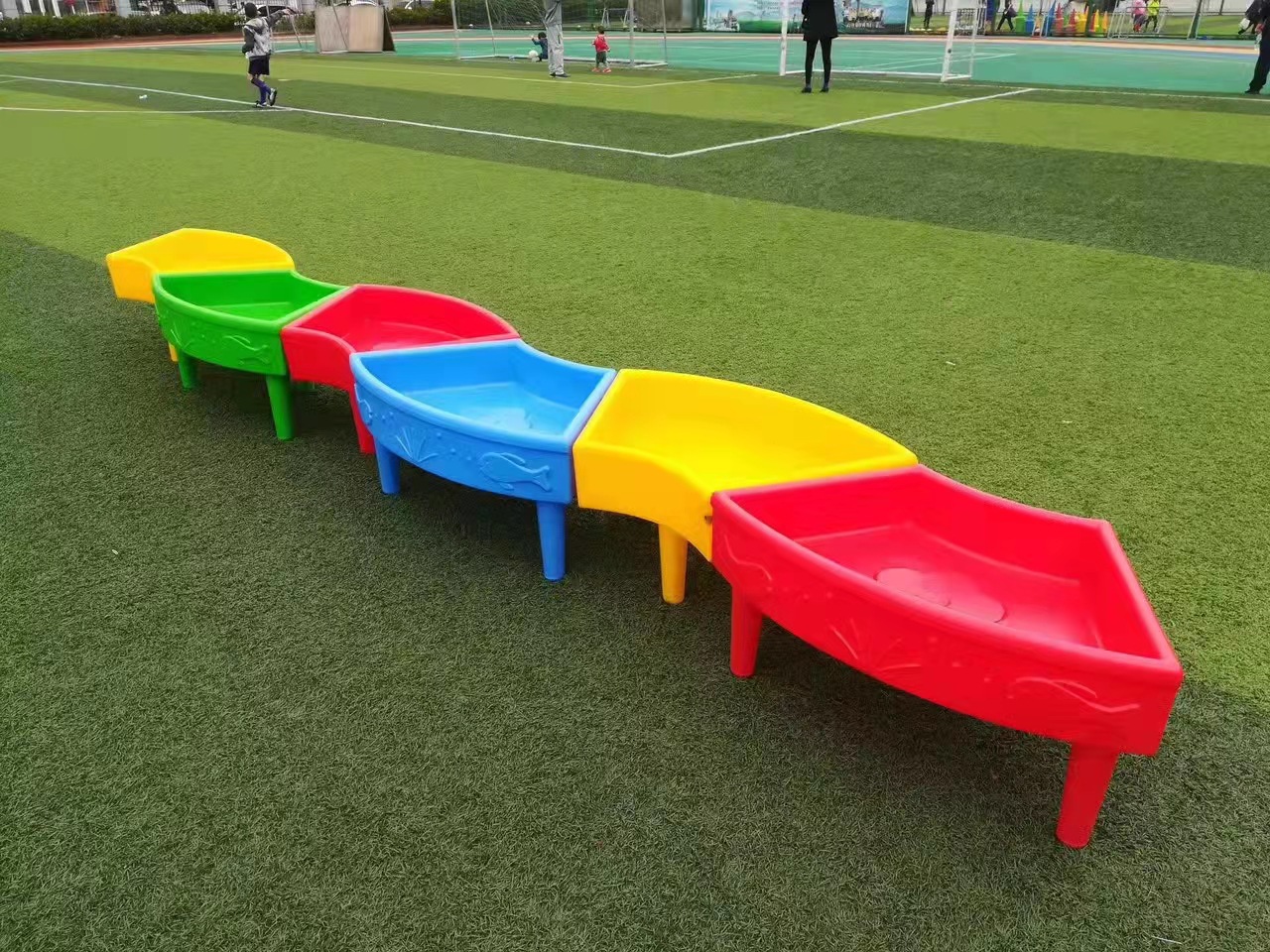 儿童沙滩戏水沙水盘幼儿园大沙池塑料沙水桌圆形组合青蛙沙水盘