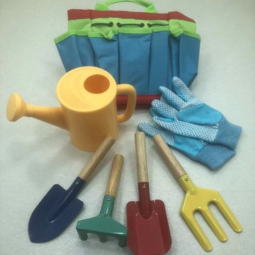 手提袋洒水壶手套铲耙儿童赶海工具儿童园艺种植工具园林种植套装