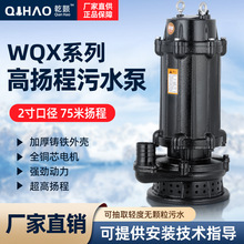 WQX高扬程工程泵污水泵380V潜水排污泵农田灌溉抽水泵立式潜水泵