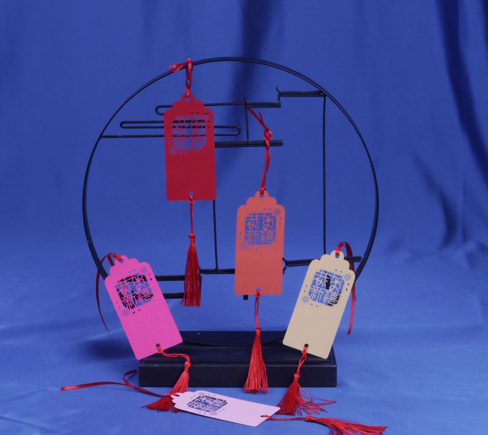 春节许愿吊卡 祈福卡挂件牌子 新年红色卡片 元旦福卡 装饰贺卡