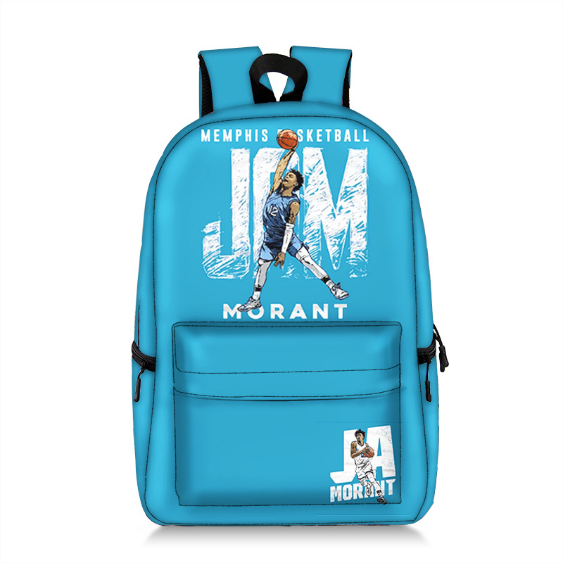 Cross-Border Schoolbag Basketball Star Printing Men Middle School Students' Backpack Polyester Large Capacity Burden Alleviation Backpack Computer Bag