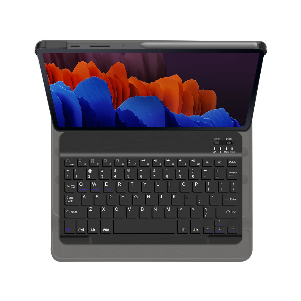 适用三星tab s7 lite t730/t735通用sm-t970/t975带蓝牙键盘皮套