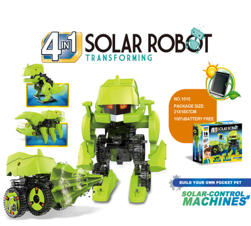 Solar Four-in-One Dinosaur Robot