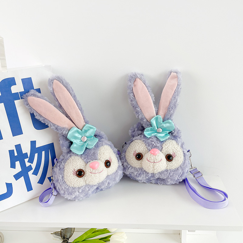 小额批发毛绒星黛露兔子斜挎包女卡通可爱背包亲子抓机公仔女包潮