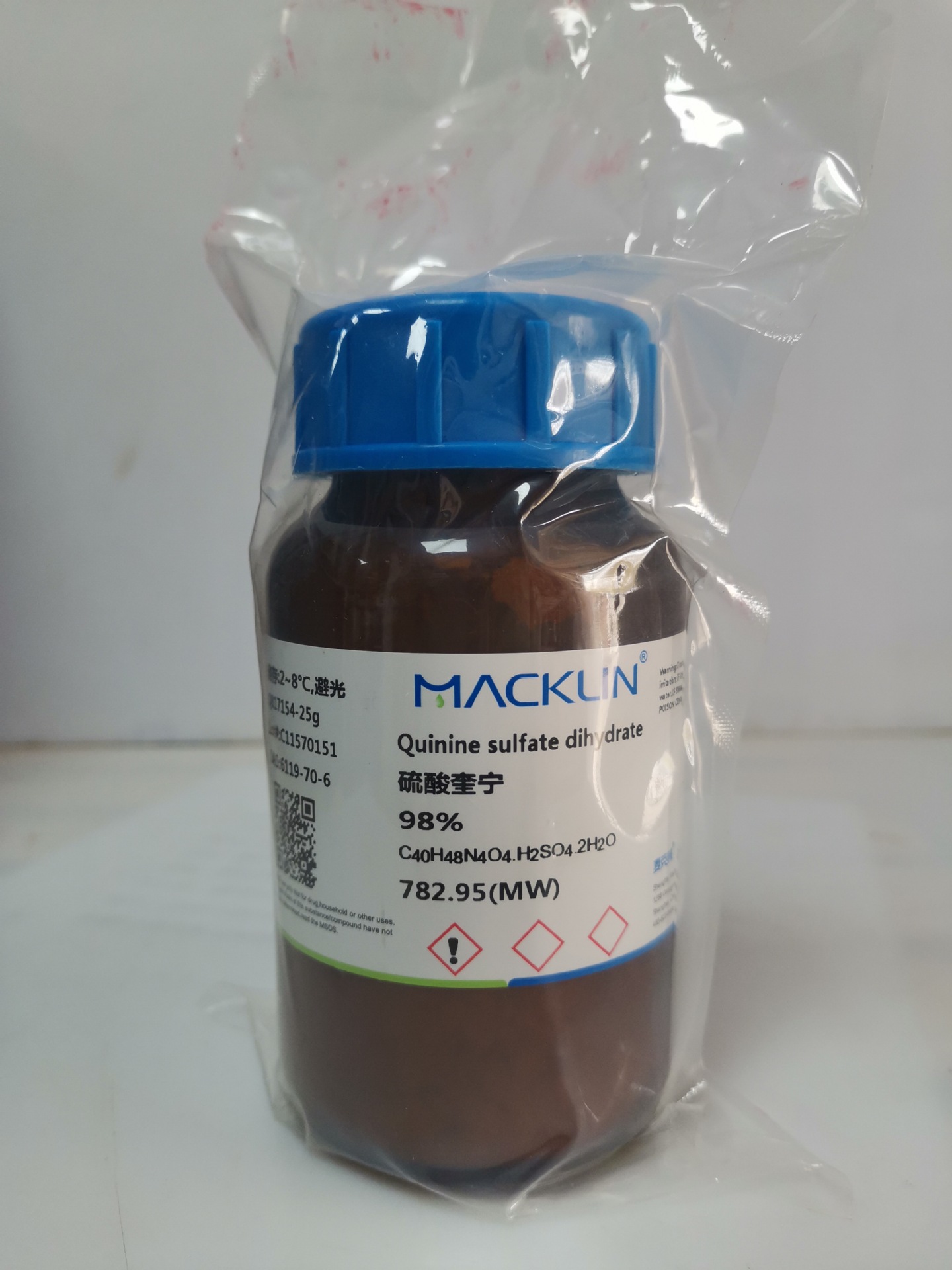 硫酸奎宁, 98% ar5g/瓶 6119-70-6 麦克林