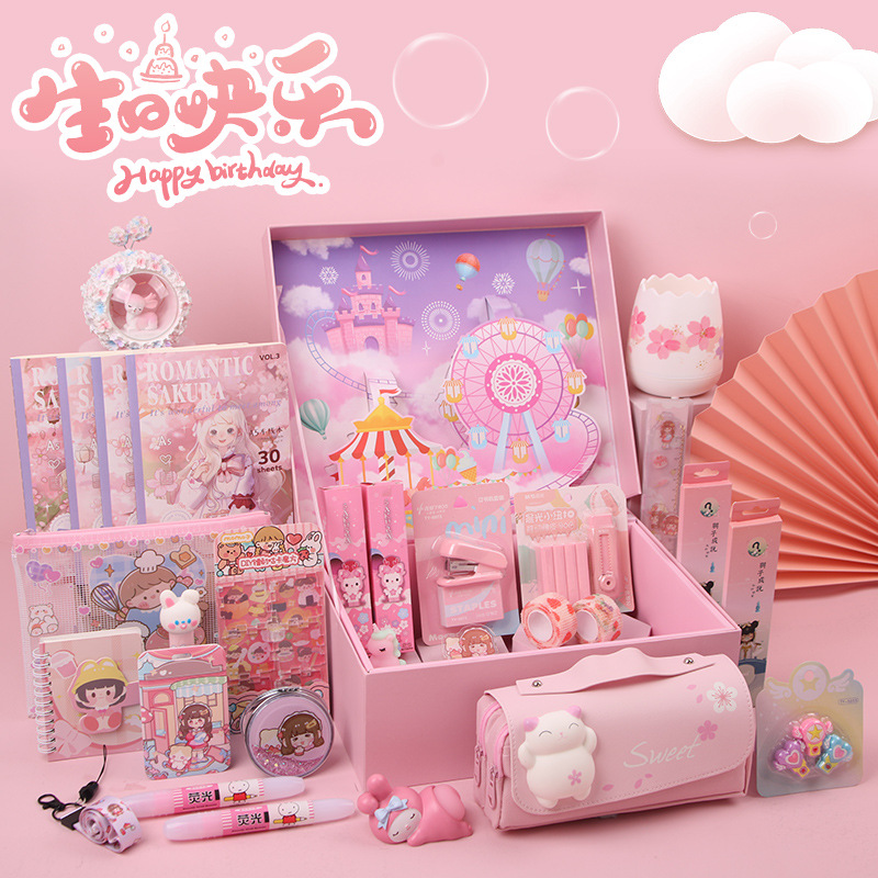 六一儿童节高端礼品少女心女生文具套装礼盒女孩生日礼物立体手账