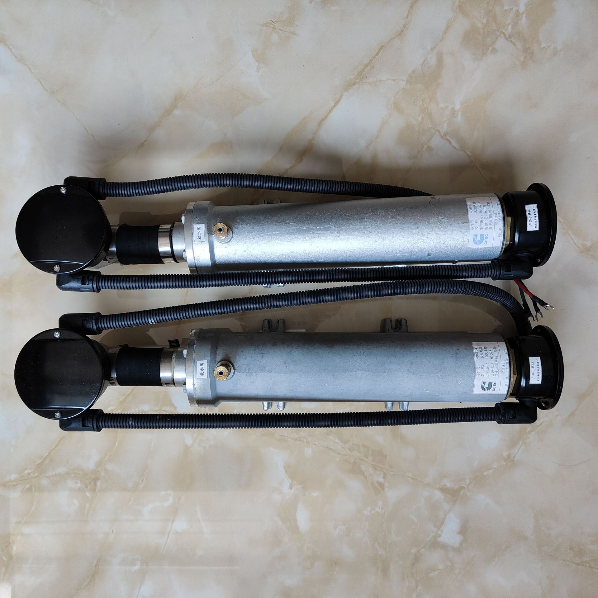 康明斯发电机组发动机水套加热器4kw预热器新款加热器件号9511775