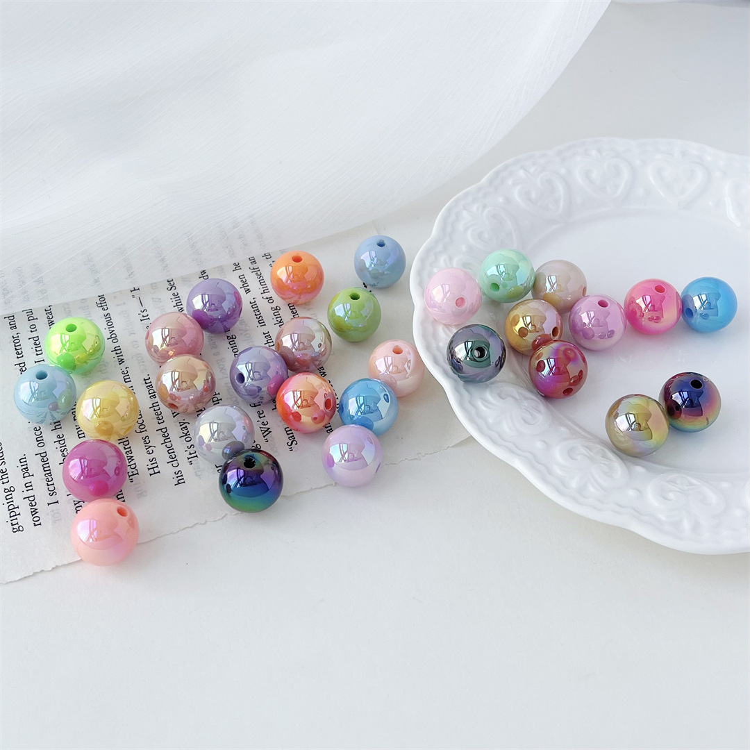 chen ming 16mm acrylic fresh colorful solid color round beads spring color all-matching diy scattered beads materials accessories