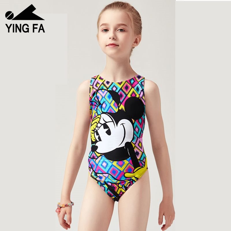 英发儿童连体泳衣训练比赛竞速儿童泳衣小女孩泳衣儿童游泳衣