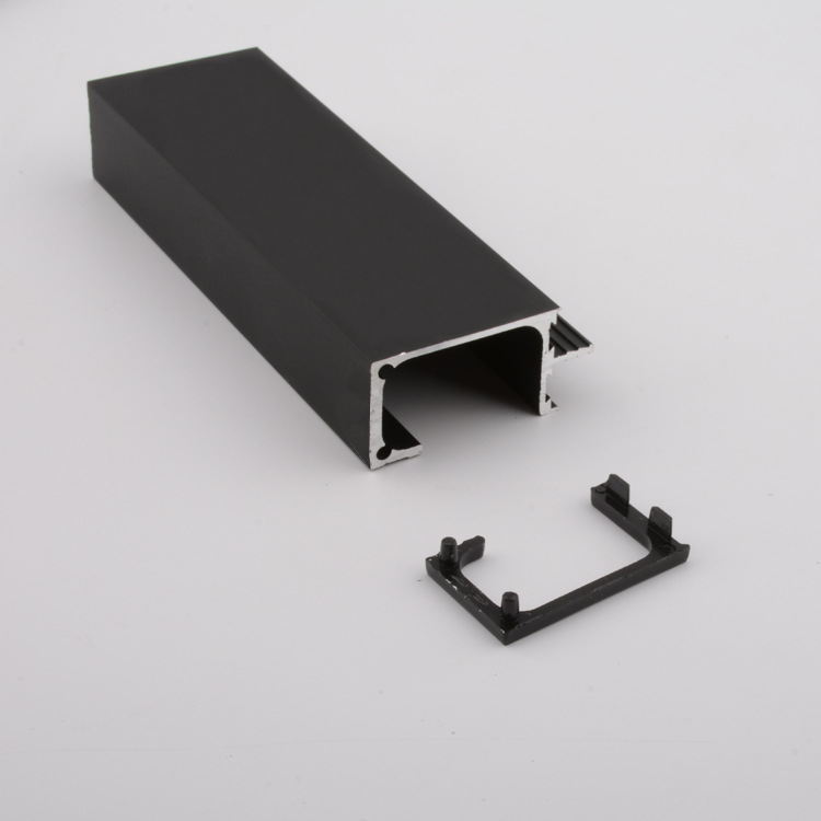 g型卡板拉手加厚铝合金封边拉手橱柜门板暗藏拉手18板带堵头封盖