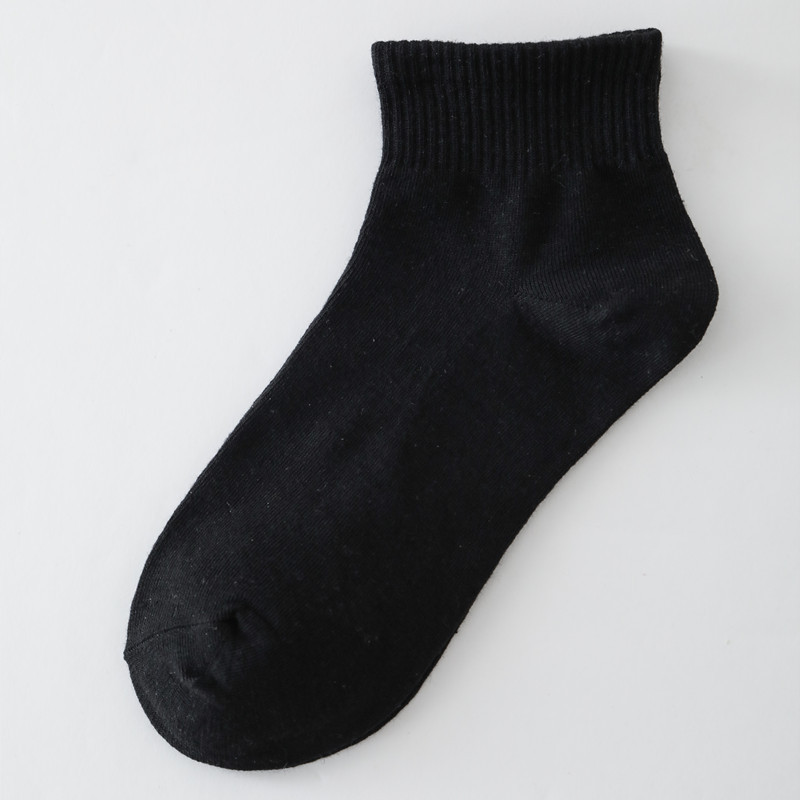 Socks Male Socks Summer Boat Socks Women's Thin Cotton Mid-Calf Black White Sports All-Match Cotton Short Socks Wholesale