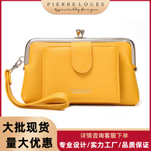 时尚高级感多卡位女士钱夹新款简约长款纯色大容量女钱包wallet