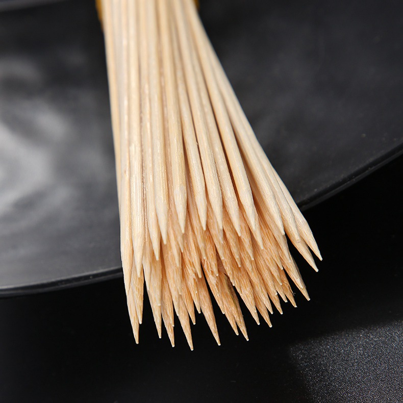 5*30cm竹签1.3万支装一次性羊肉串烧烤签 串串香圆竹签