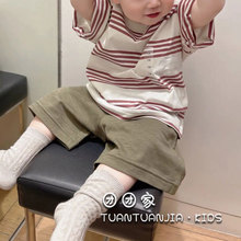 韩国童装男女童套装2024新款夏装儿童宝宝网红洋气3岁小童薄款t恤