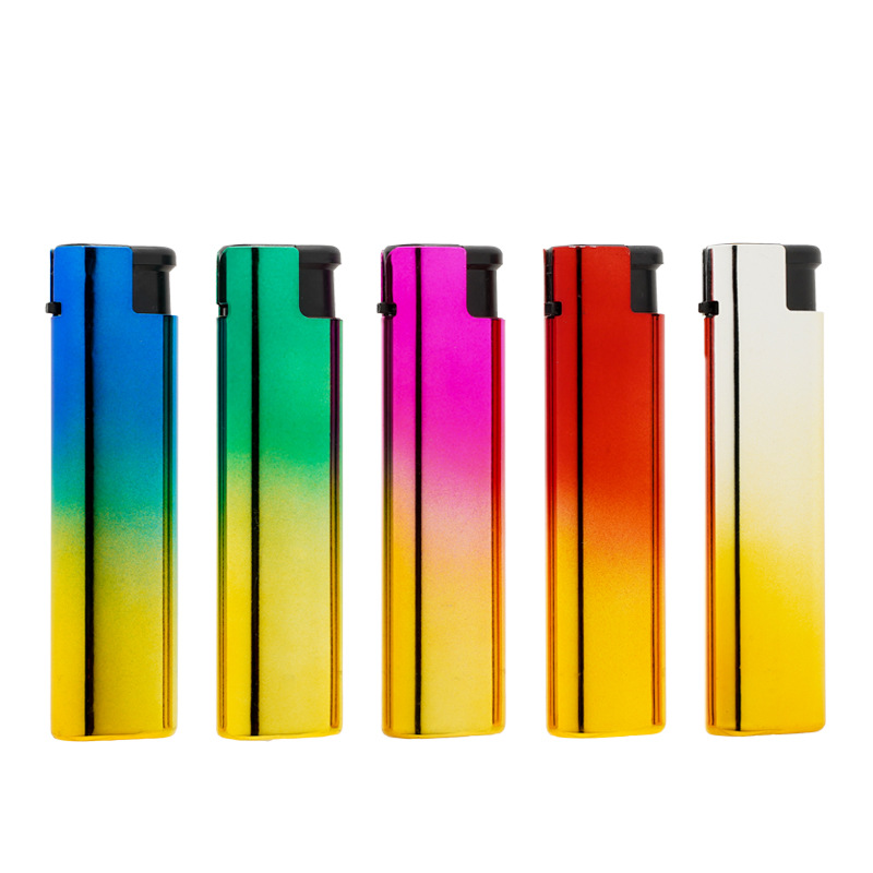 Metal Inflatable Disposable Advertising Lighter Made for Engraving Logo QR Code Windproof Lighter Wholesale