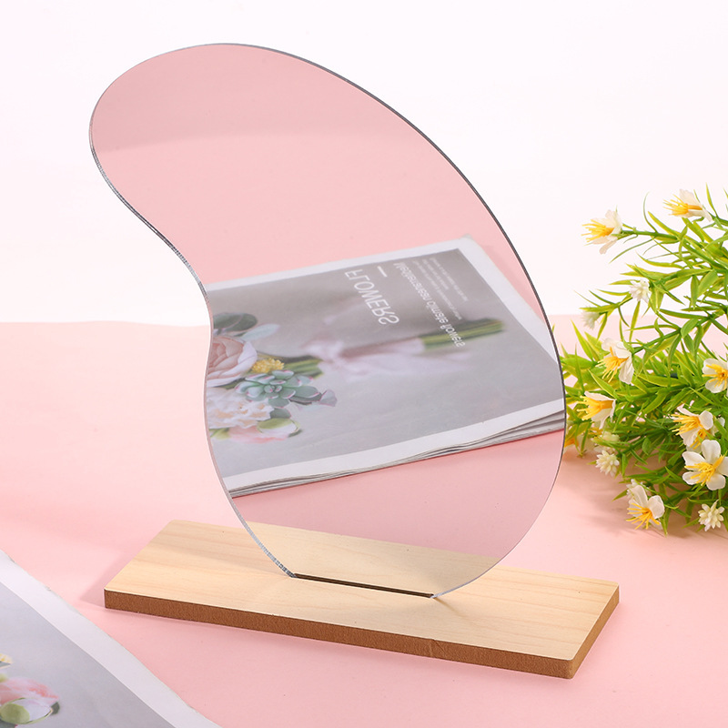 Factory Wholesale Irregular Mirror Cloud Shaped Makeup Mirror Ins Student Desktop Handmade Diy Acrylic Lens