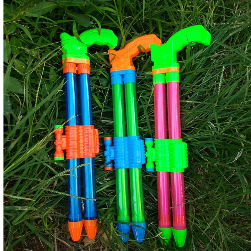夏季儿童玩具水枪长水炮广场男孩抽拉双管水枪景区漂流泼水节水仗