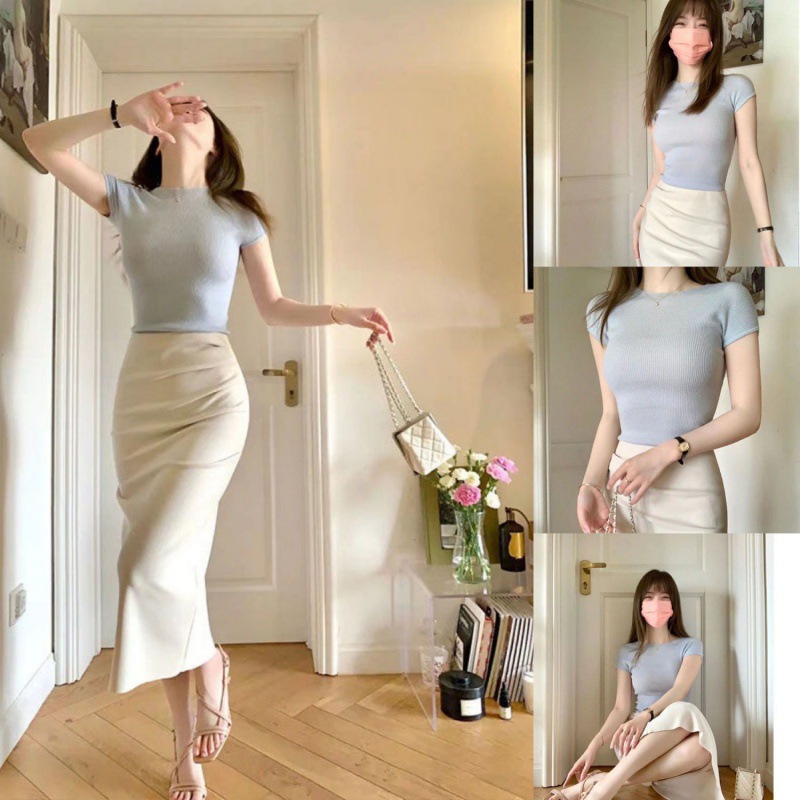 夏季新款港风穿搭轻熟御姐气质炸街感上衣半身裙子两件套装女