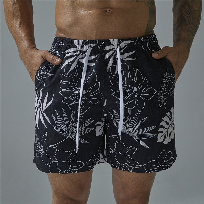 Europe and America Cross Border Foreign Trade Summer Men's Quick-Drying plus Size Printed Shorts Men's Beach Pants Boardshort