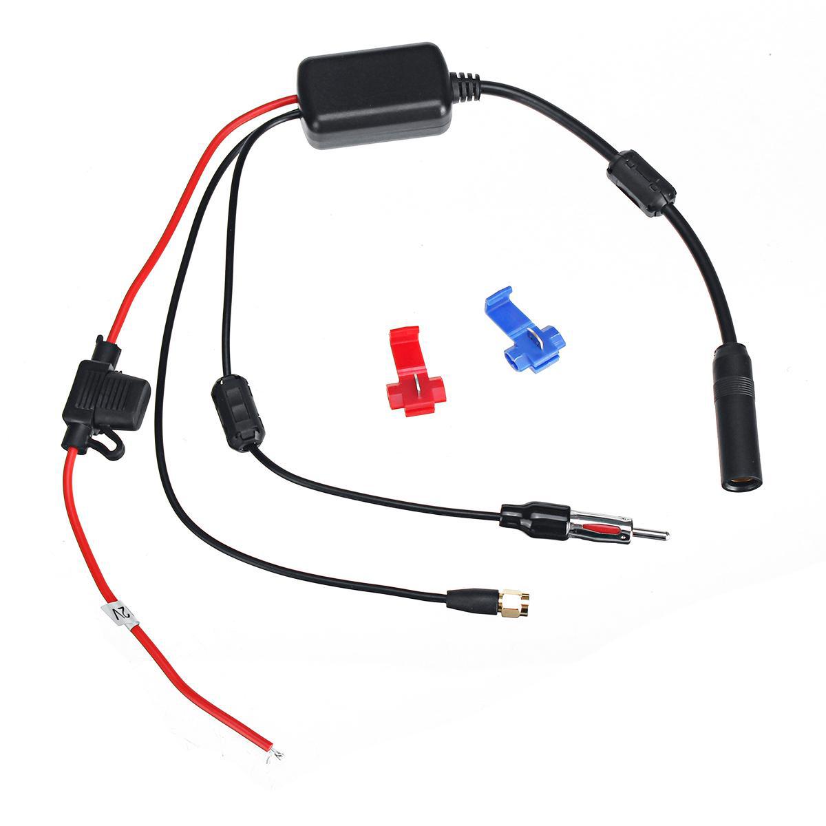 三合一dab  fm汽车收音机天线 数字收音放大器fm dab放大器sma头