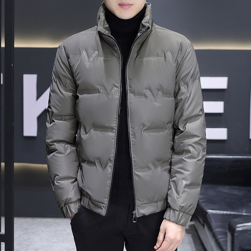 Down Jacket Men's Winter New Fashion Stand-up Collar Casual Jacket Fashion Warm Keeping White Duck down Short Men's Clothing Wholesale