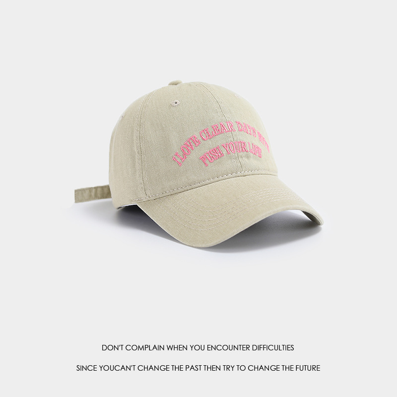 Baseball Cap for Women 2024 Spring New Letter Embroidered Soft Top Face-Looking Small All-Match Couple Peaked Cap Men's Fashion Brand