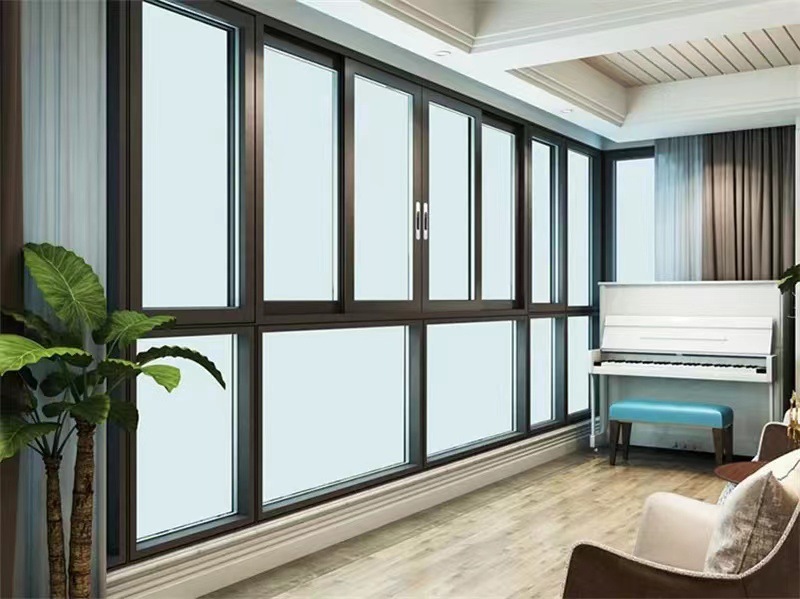 封阳台推拉窗带纱网原生铝通风好中空玻璃落地窗110系列推拉窗