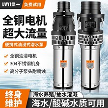 轻便型QY海水养殖潜水泵耐腐蚀380v抽水机农用大流量灌溉水泵