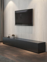 现代简约电视柜 北欧黑色橡木纹客厅电视机柜大小户型地柜家具