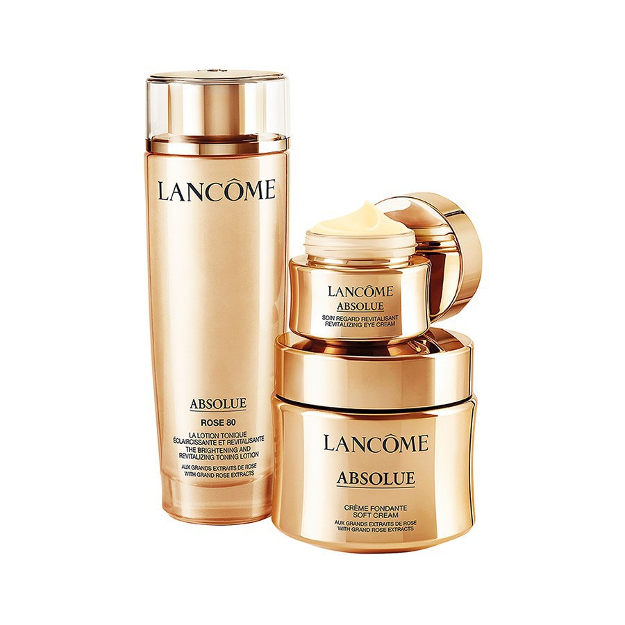 【官方授权】lancome/兰蔻菁纯套装三件套抗皱修复菁纯水面霜眼霜