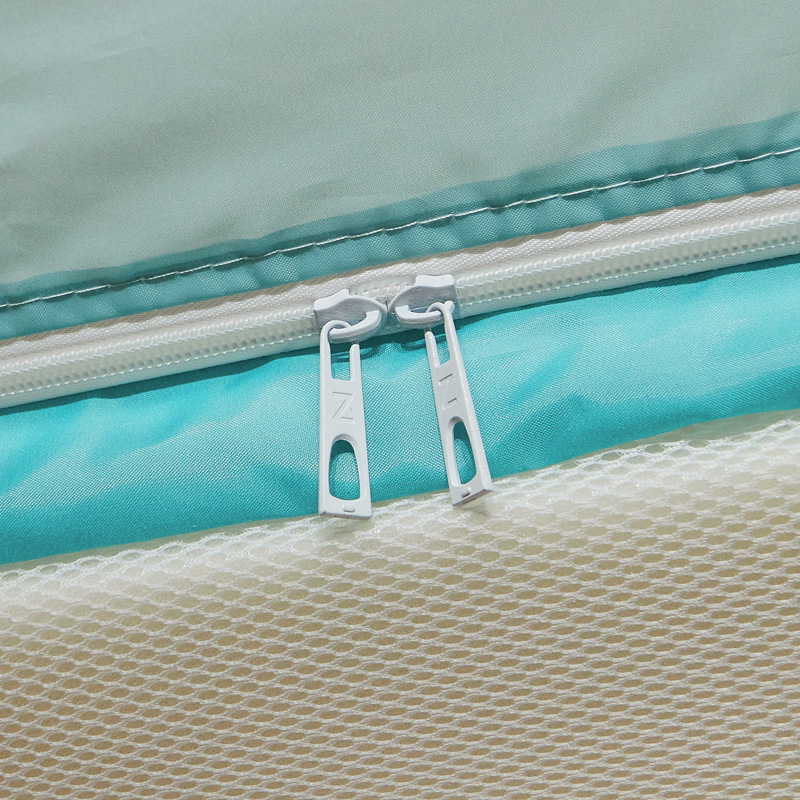 Fitted Sheet Baby Drop-Resistant Installed on the Bed Three-Door Zipper Square Top Mosquito Net Paint Iron Bracket Outer Rod Mosquito Net