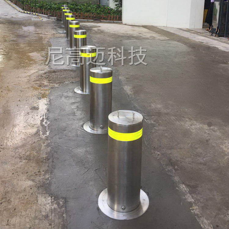 液压防冲撞自动收缩圆柱式阻挡停车桩景区道路不锈钢拦路升降地柱