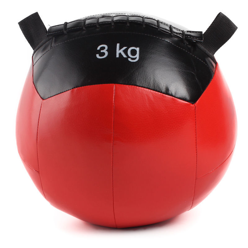 健身药球pu软式训练健身房非弹力平衡药墙球药球健身重力球健身球