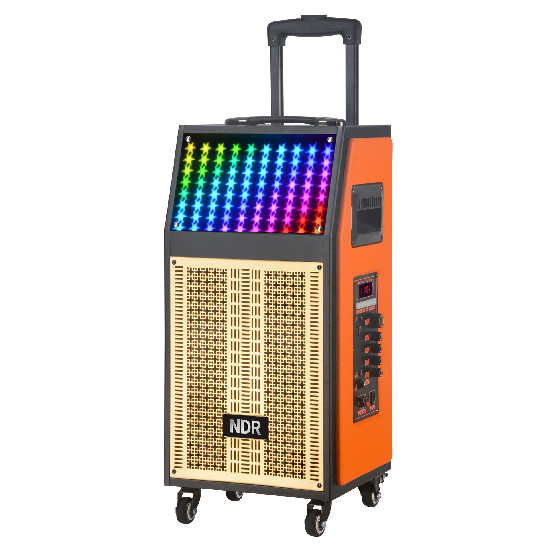 ndr拉杆12寸广场舞音响led频谱家庭k歌户外移动唱歌充电蓝牙音箱