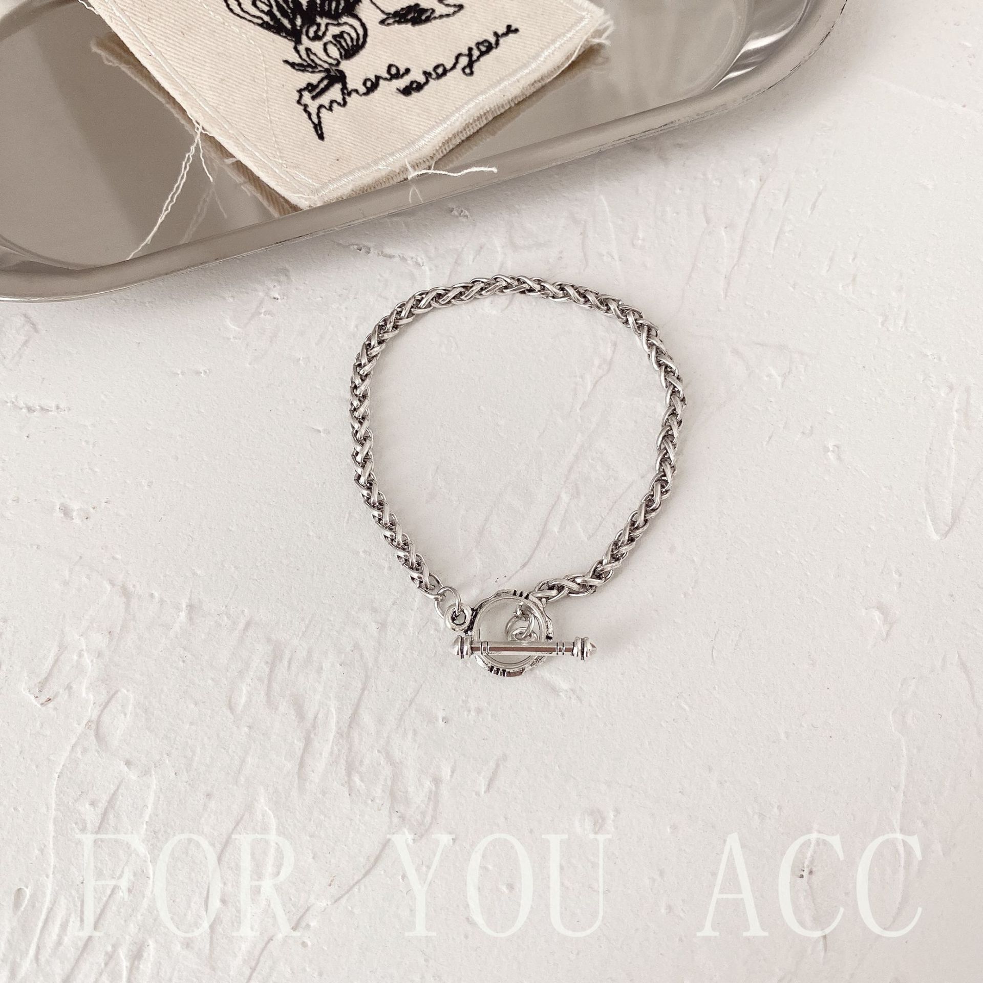 Titanium Steel Bracelet Men's and Women's Japanese and Korean Street Simple Cold Style Bracelet Personalized Ornament