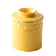 亚马逊热销陶瓷黄油罐家用厨房奶酪黄油储藏罐资质纯色黄油盘带盖