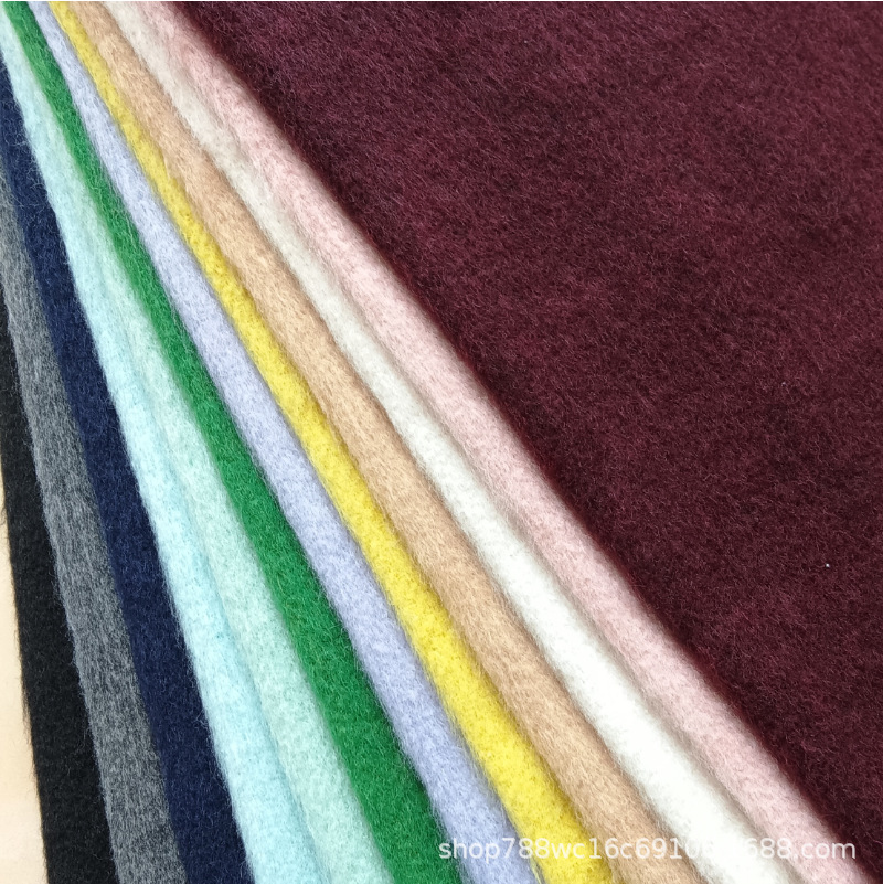 长顺毛素色粗纺呢料 大衣服装毛呢面料 男装 女装 童