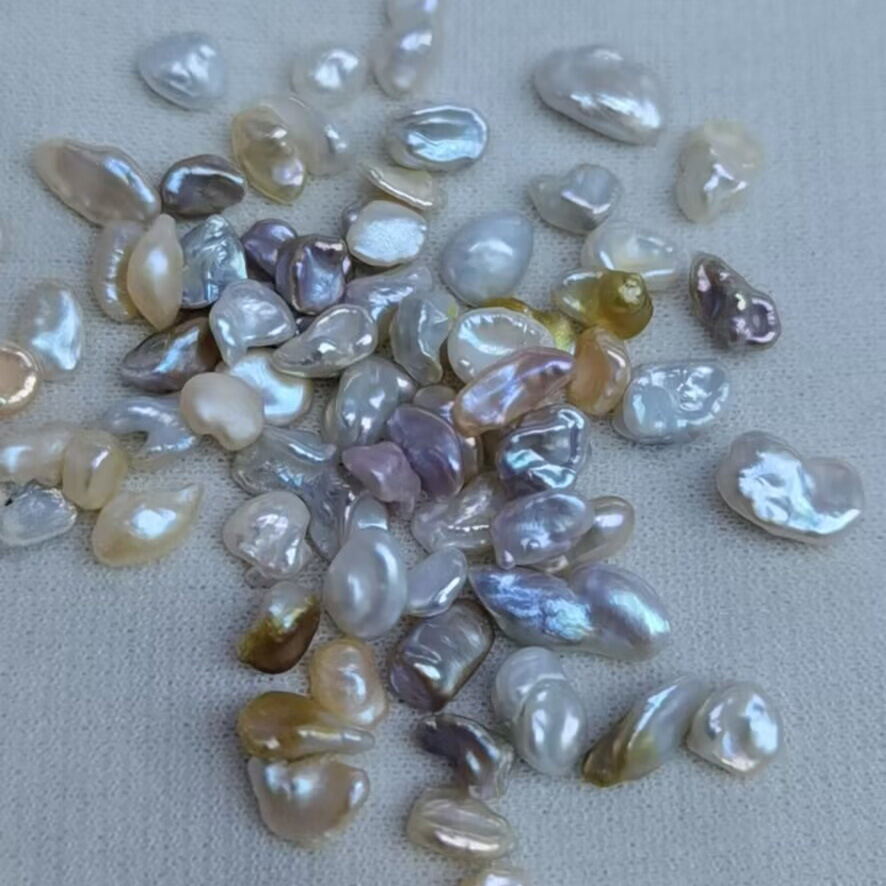 Sold by Half Kilogram Baroque Irregular Shaped Mixed Color Manicure Small Bead about 3mm Natural Fresh Water Loose Pearl Accessories