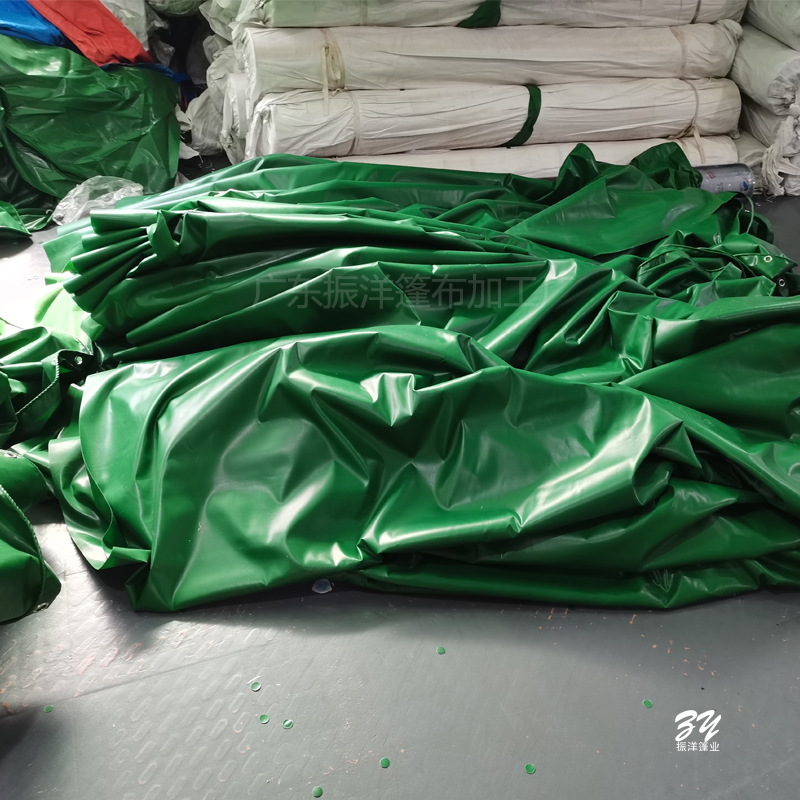 深圳厂家批发防水帆布绿色油布苫布pe篷布汽车盖货篷布刀刮布