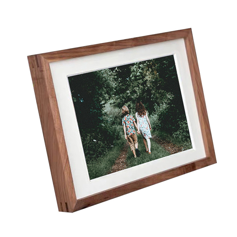 qd4d实木相框榫卯画框原木挂墙781012寸黑胡桃柚木海报a3打印冲洗