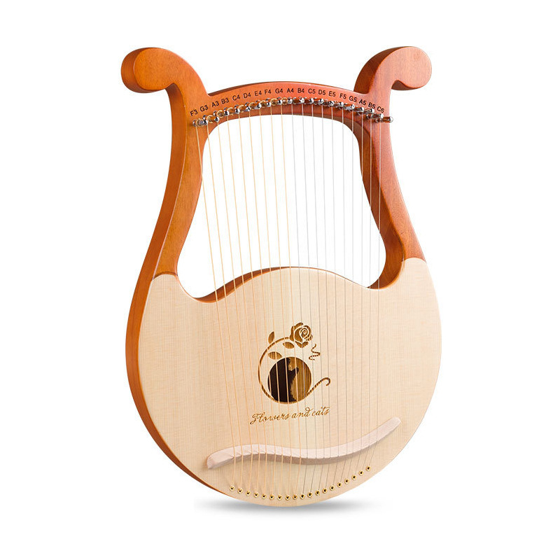 跨境莱雅琴16弦19音里尔琴里拉琴便携式小众乐器小竖琴希腊小乐器