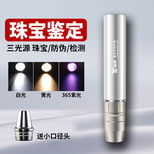 宝石鉴定手电筒宝石职业紫光检测迷你手电筒365珠宝文玩