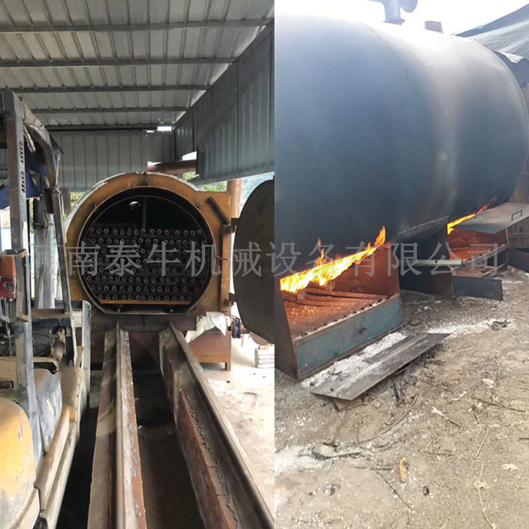 新型卧式炭化炉 木材碳化设备 气流式果木竹子炭化炉